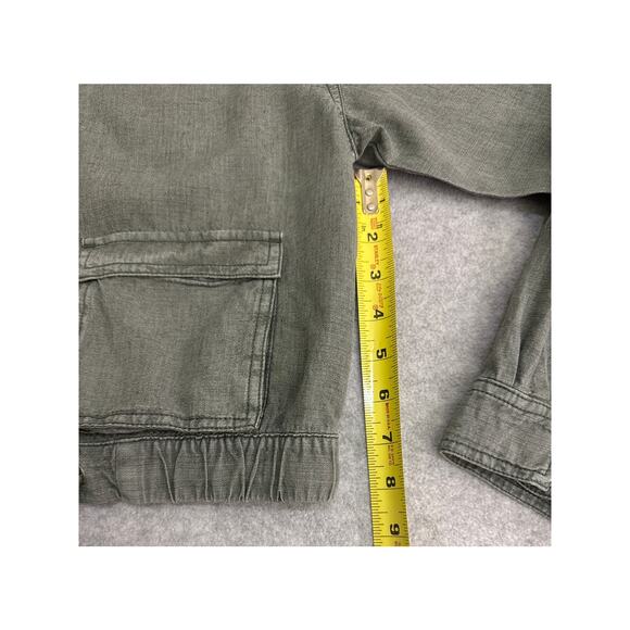 Splendid Breck Utility Jacket Soft Green Linen Blend XS Cropped Lightweight - Picture 8 of 10